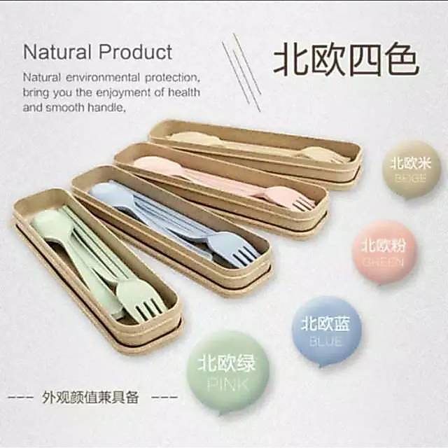 Set sendok garpu sumpit plastik