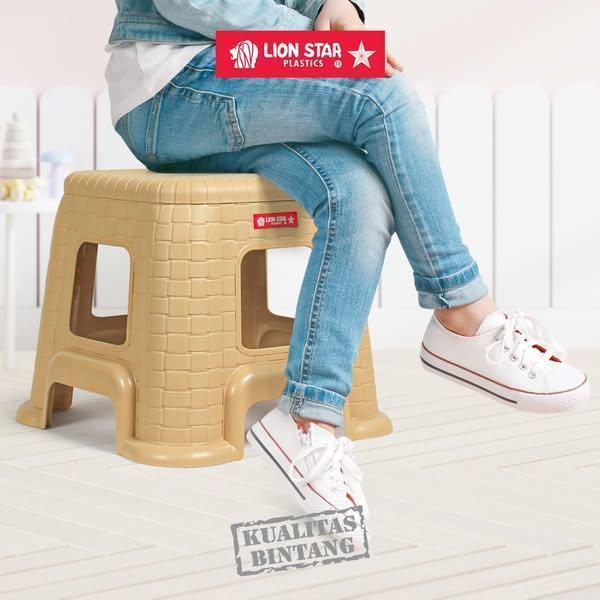 TOPTON Lion Star G-23 Satin Low Stool Kursi Plastik Multifungsi Bangku Duduk Dingklik Kuat Tahan Lam