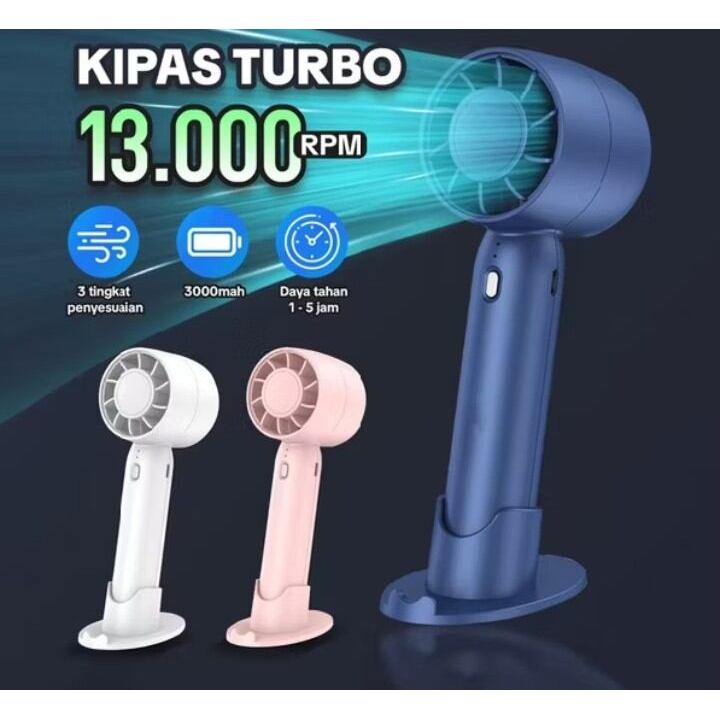 Kipas Tangan T10 Kipas angin mini Genggam angin turbo batre awet