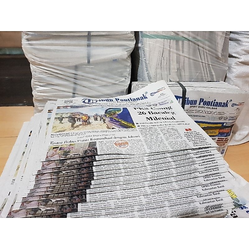 koran bekas 1kg 1 kg kiloan berat 1 kg  kertas koran harian daerah pontianak alternatif koran promo 