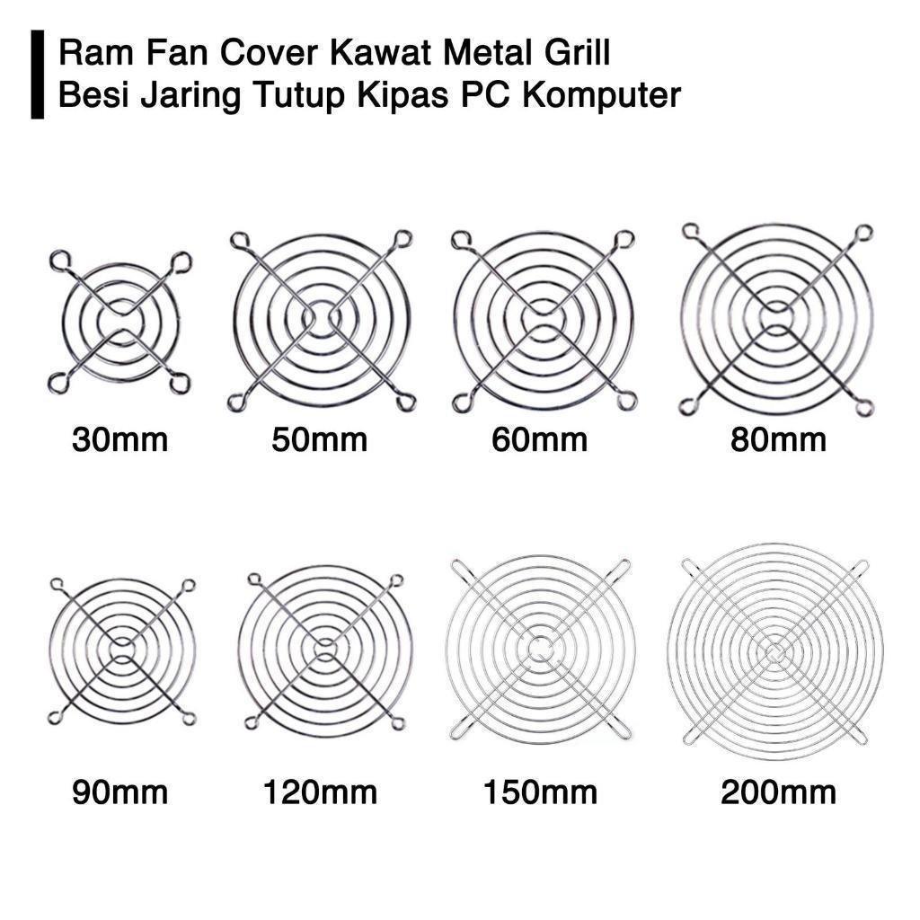 Fan Grill Ram Kawat Besi Pelindung Tutup Kipas DC PC CPU Case