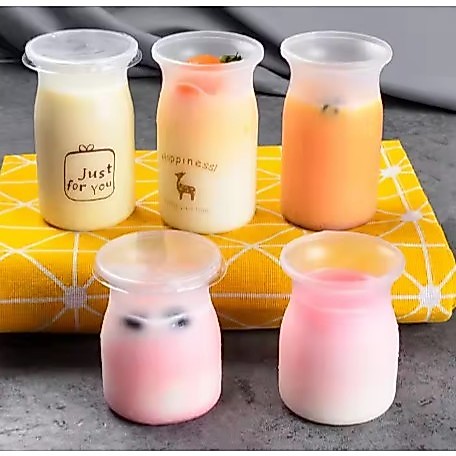 Jar Puding jelly + tutup (10PCS) Cup Yogurt Cup susu jar Susu Puding