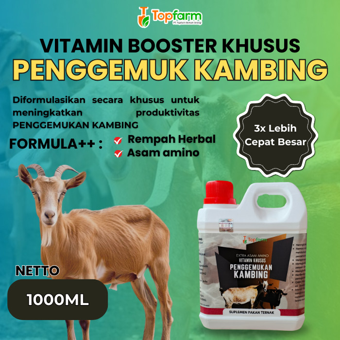 (zuper day) Vitamin Kambing Cepat Besar 1LITER/ Booster Penggemuk Kambing/ Vitamin Penggemuk kambing