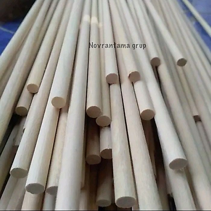 Kayu Bulat / Dowel Kayu Jati Belanda / Dowel Bulat Kayu Jati Belanda