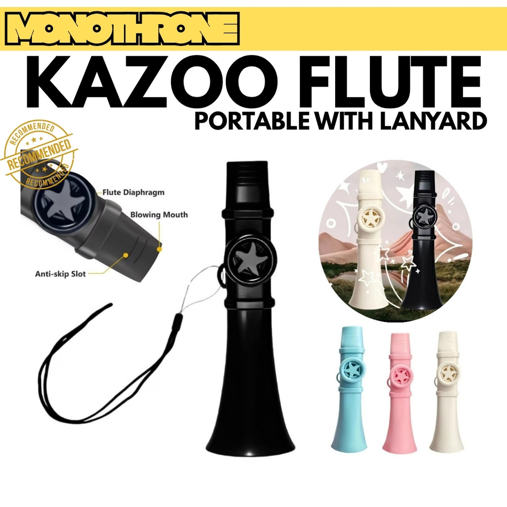 Kazoo Mulut Flute Portable New Profesional Kazoo Flute Suling Mini Alat Musik Tiup Mulut Latihan Sax