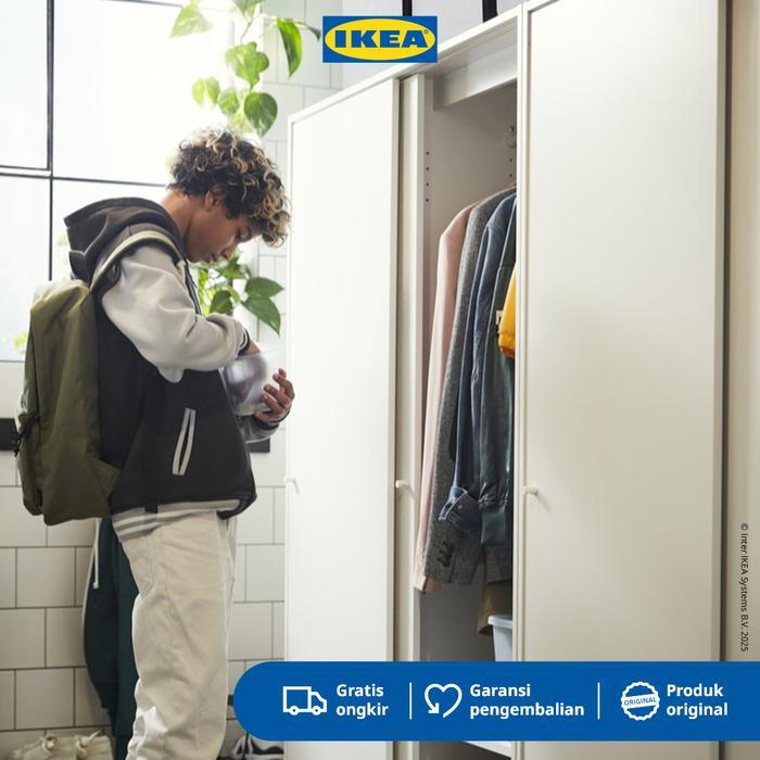 IKEA KLEPPSTAD Lemari Pakaian Pintu Geser Minimalis Putih 117x176 cm