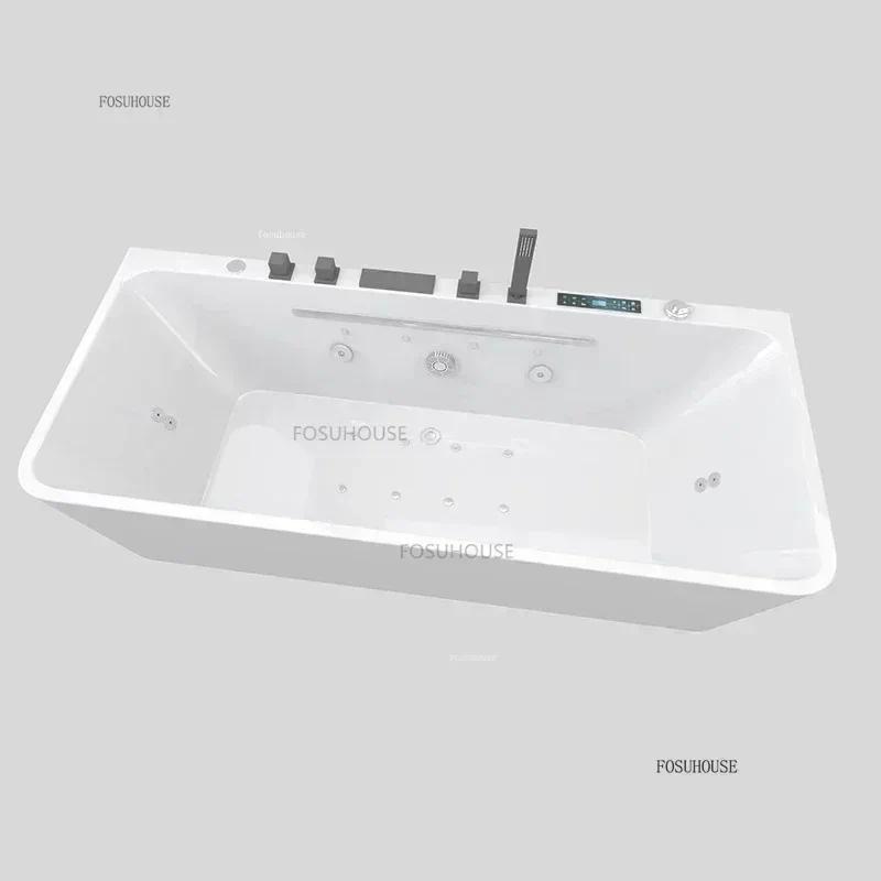 Acrylic Jacuzzi European Household Bathroom Adults Surf Massage Bathtub Creative Whirlpool Tub Porta