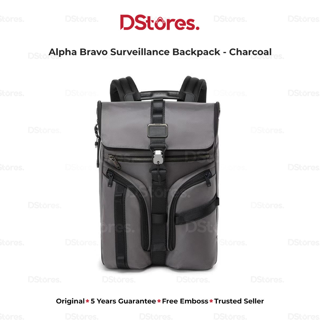 Tumi Alpha Bravo Surveillance Backpack Bag Tas Ransel - Charcoal