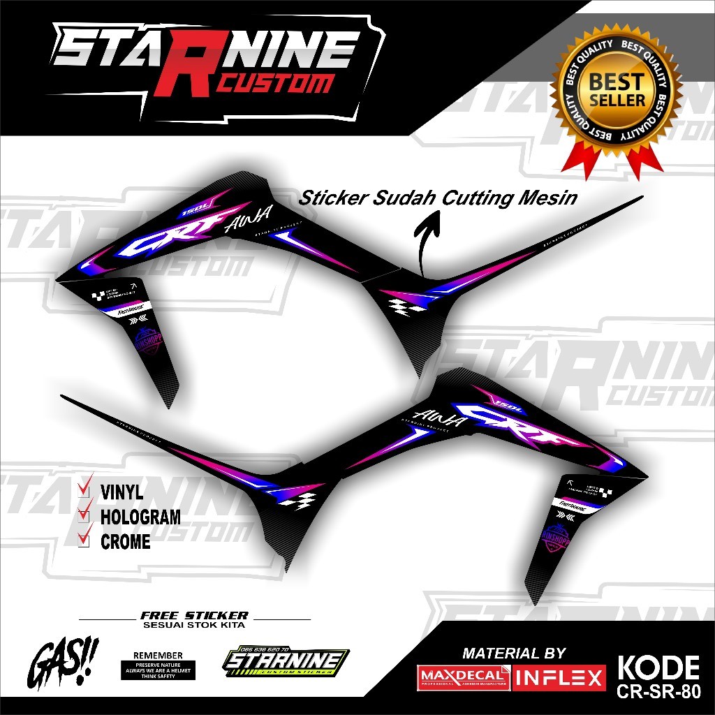 striping CRF minimalis stiker crf 150L sticker crf - RON DESIGN