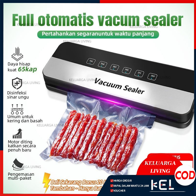 Alat Vakum Makanan Frozen Vacum Sealer Alat Vakum Makanan Basah Kering Frozen Food Seal Free 10 Kant