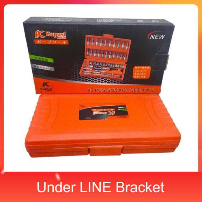 Under LINE Kapusi K-9819 Kunci Sok 46 Pcs Shock Set 1/4 Inch