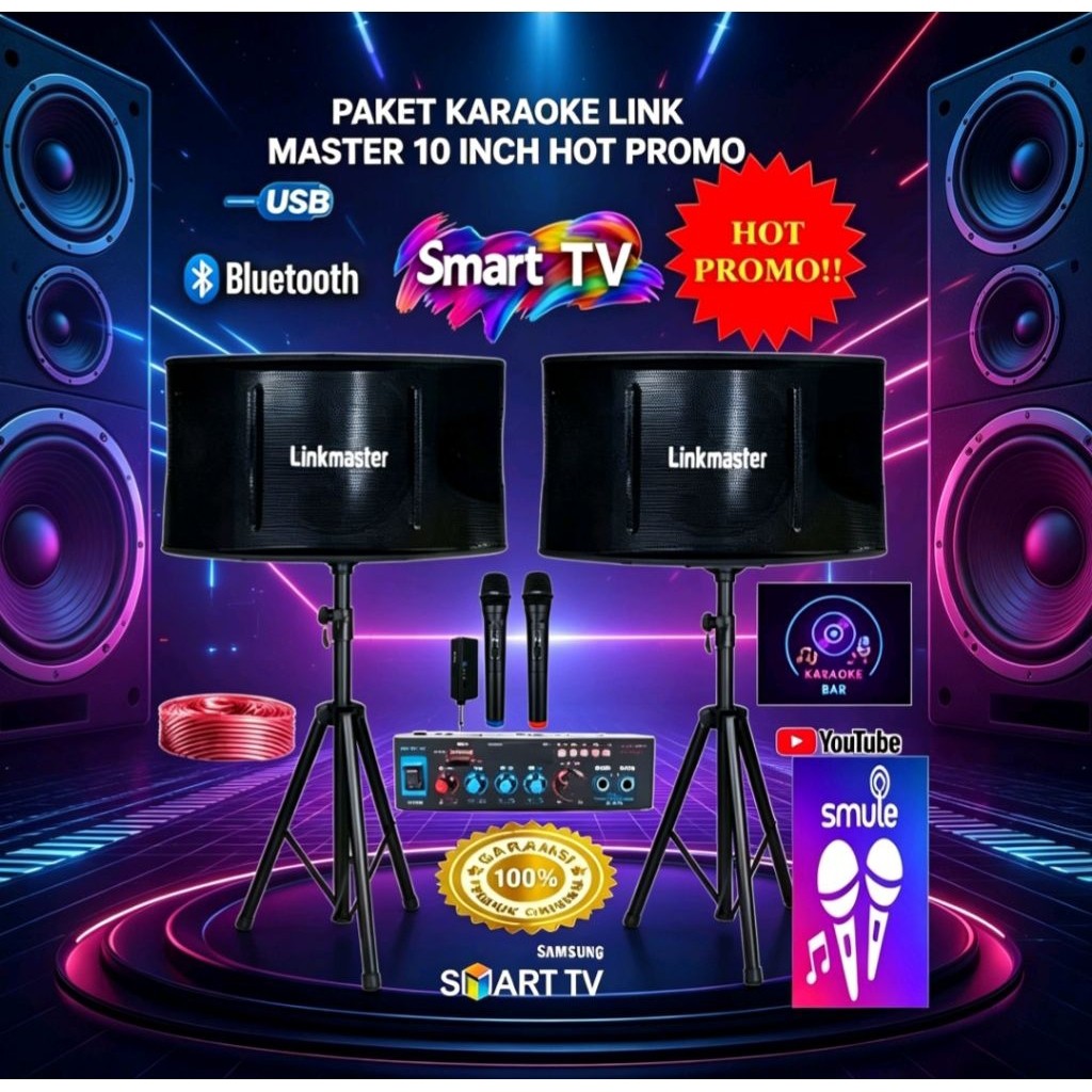 Paket karaoke sound sistem link master 10 inch