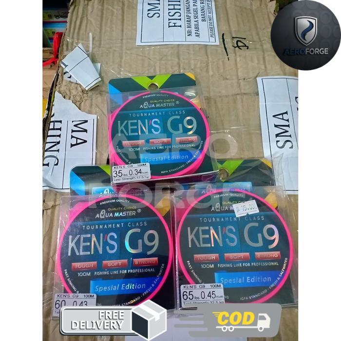 Senar Pancing Aqua Master Kens G9 IGFA Standart 100M Kuat - 35Lb