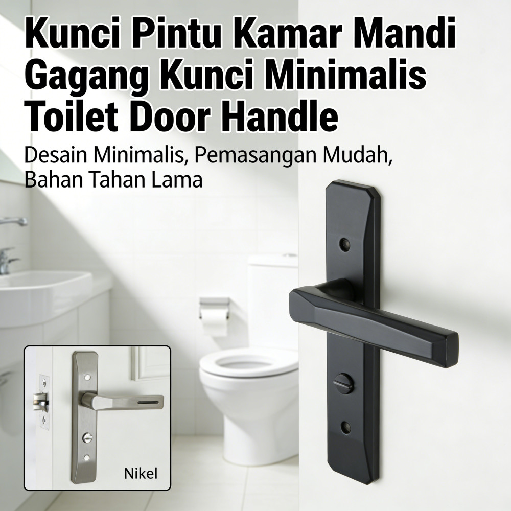 Gagang Kunci Pintu Kamar Minimalis Kunci Pintu Toilet / Kunci Gagang Kunci Pintu Mandi Gagang Pintu
