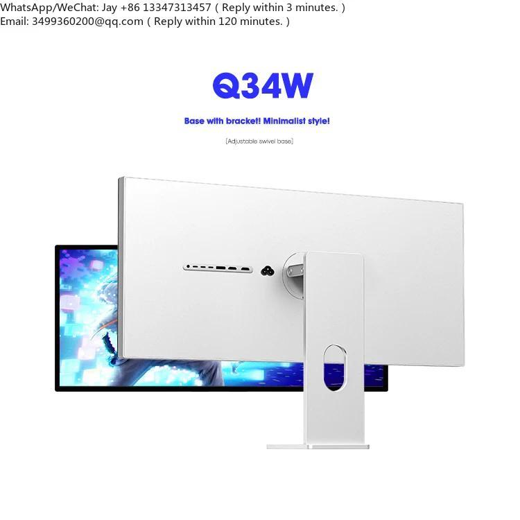 Kuycon Q34W 165hz Large square Lcd Monitor Gaming Office Desktop Computer Lcd Monitor 34Inch Ultra H