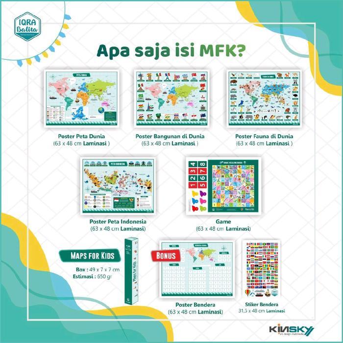 Peta Dunia - Maps For Kids - -, - - LaCeria.Mart