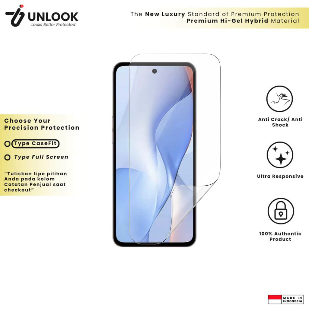 UNLOOK Hi-GEL HYBRID Hydrogel+ Hydro Film for Coolpad X100, Torino S, Shine, Rogue, Roar, Quattro 4G