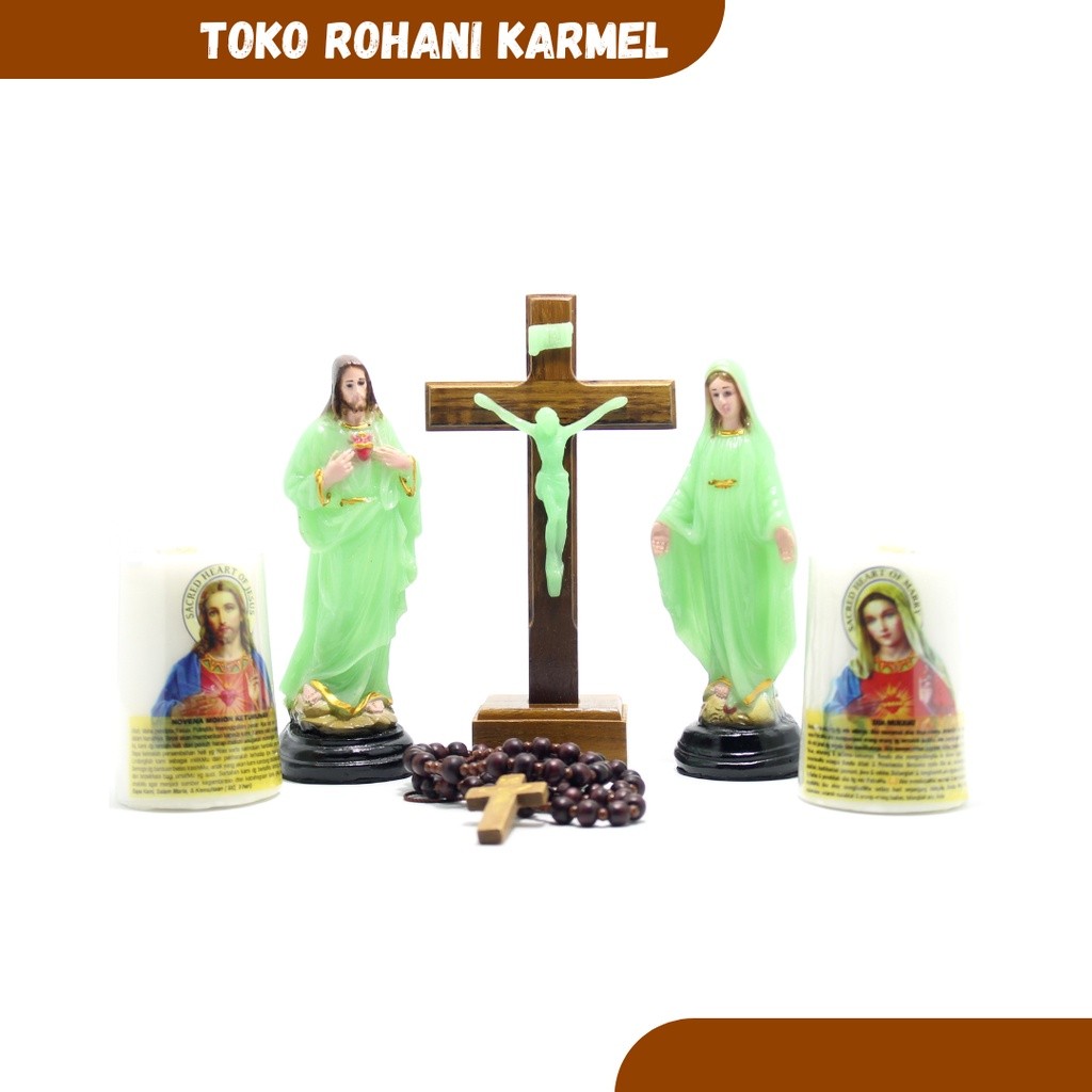 [DISKON] SET DOA KATOLIK FOSFOR (GLOW IN THE DARK) / PAKET DOA KATOLIK / PERLENGKAPAN DOA KATOLIK / 