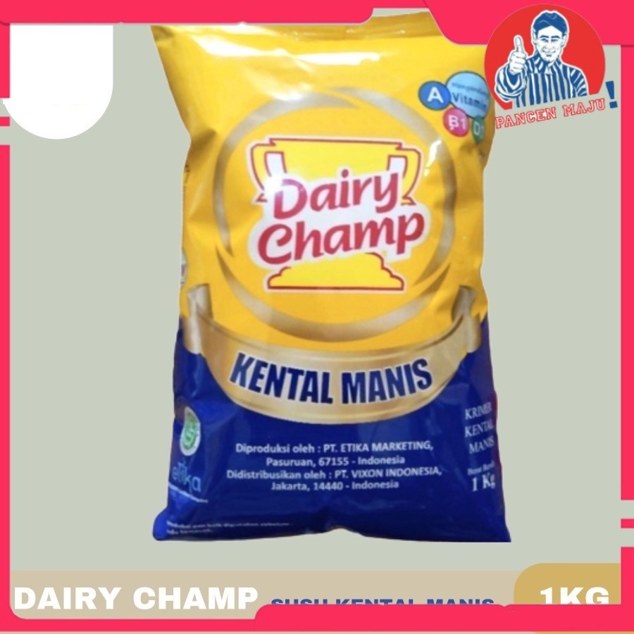 Susu Krimer Kental Manis Dairy Champ 1 kg / Dairy Champ Pouch / Bantal