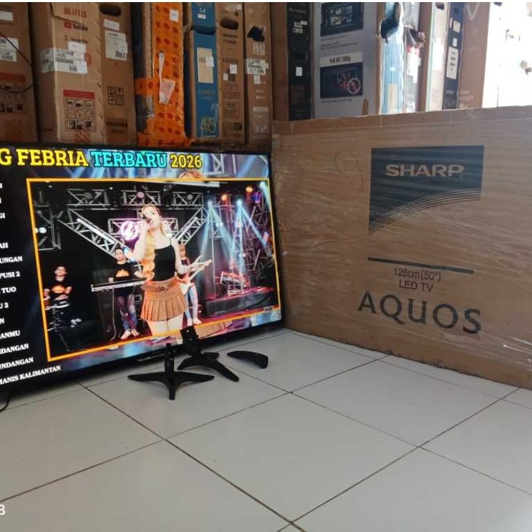 SMART TV LED SHARP 50 INC BISA YOUTUBE KONDISI BEKAS MASIH SEGEL (070)