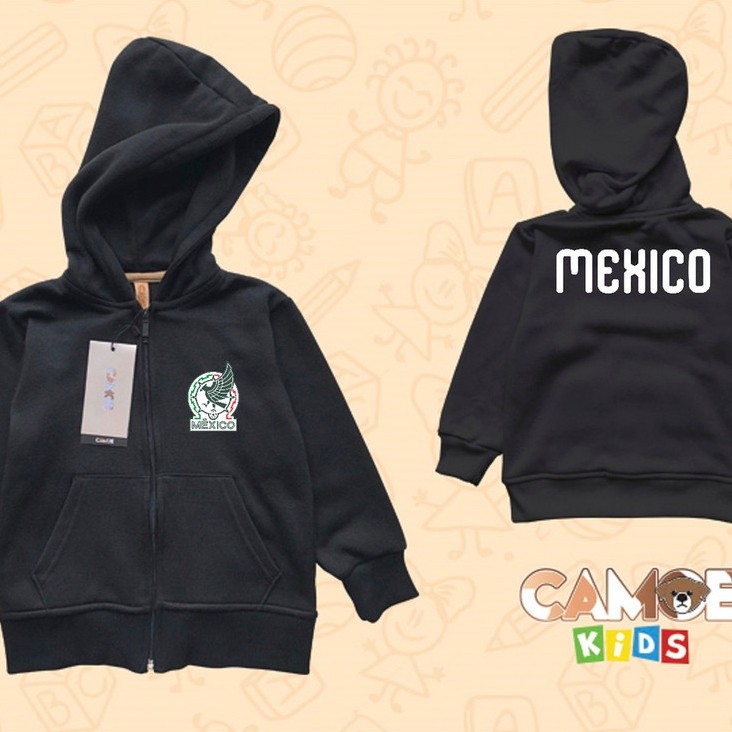 Jaket Hoodie Zipper Anak KIDS MEXICO Piala Dunia World Cup 2026
