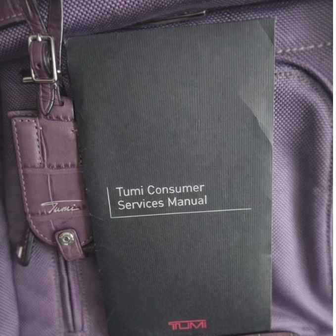 PRELOVED TUMI BAG PURPLE KONDISI 95% MULUS