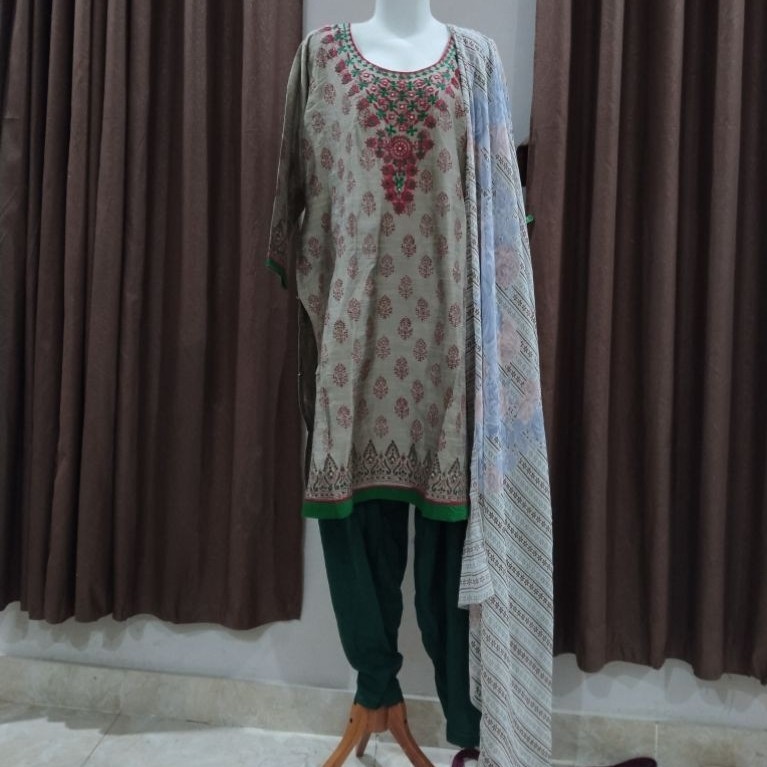 Kurti set celana + slendang PL