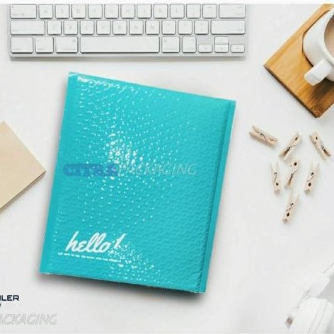 [] AMPLOP BUBBLE - BUBBLE MAILER - BUBBLE PACKING HELLO GLOSSY TOSCA