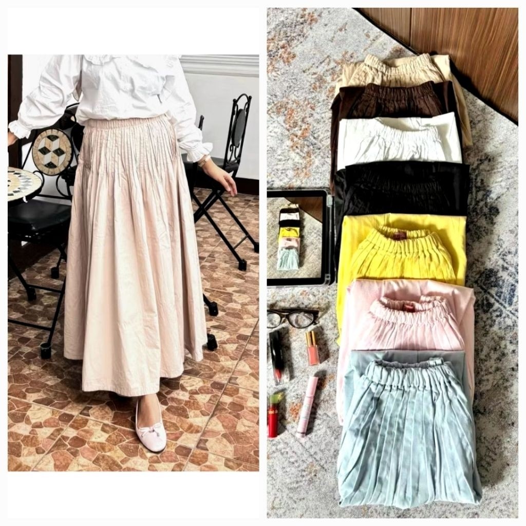 (NEW) ROK CANIA SKIRT KATUN POPLIN