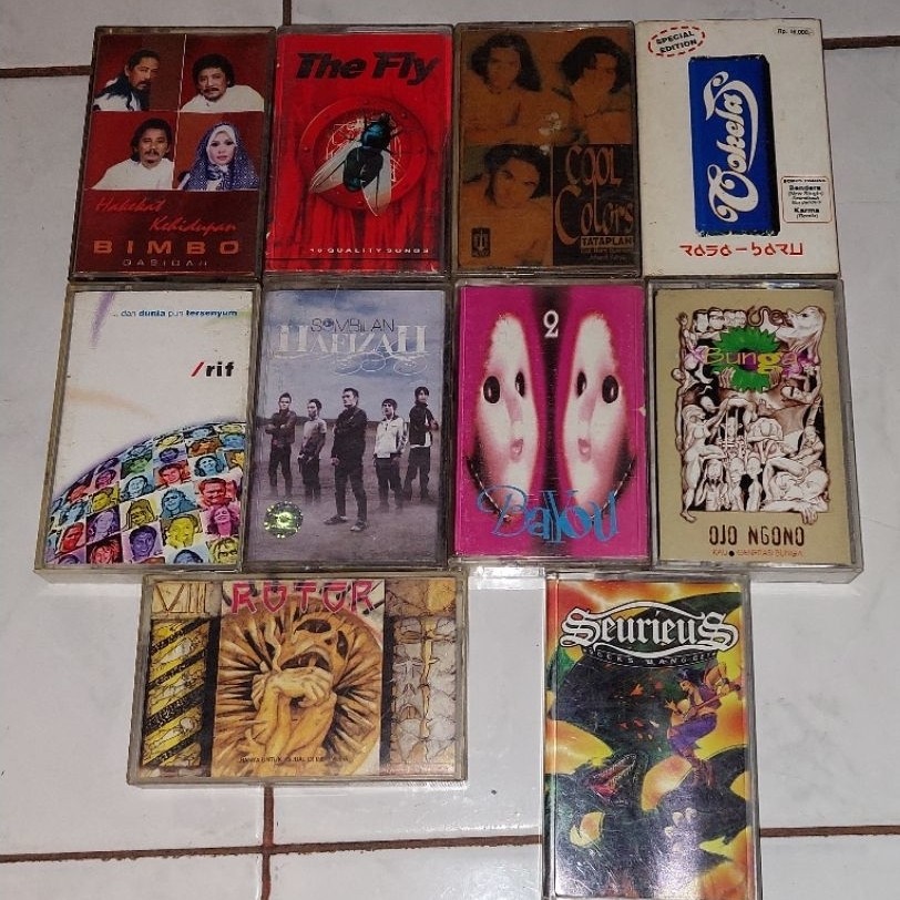 kaset BIMBO-Hakikat Kehidupan / THE FLY / COOL COLORS-Tataplah / COKELAT-Rasa Baru Special Edition /