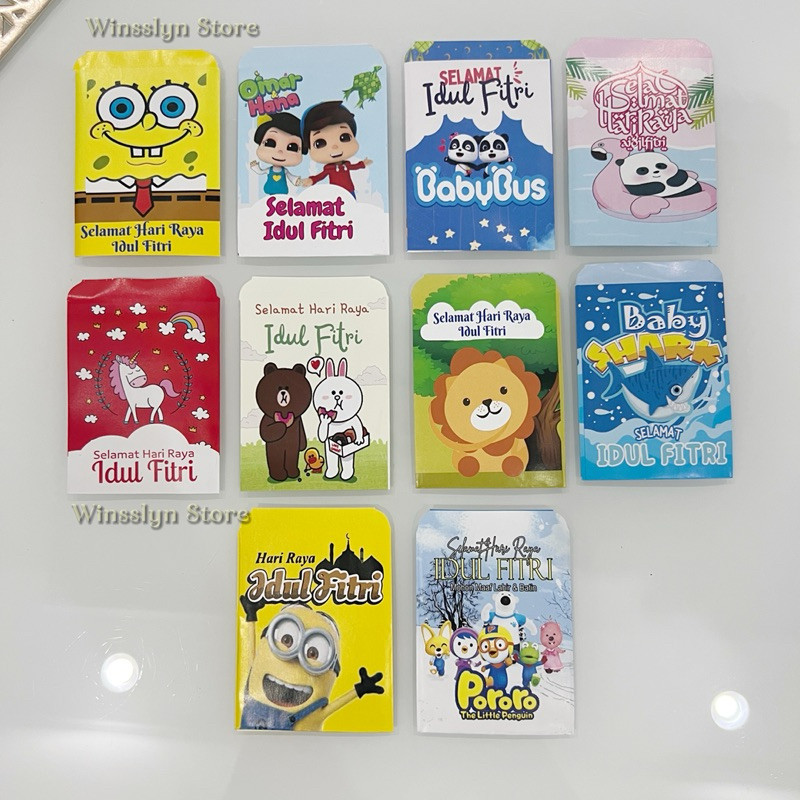 Amplop Lebaran isi 10pcs / Amplop Lebaran Viral / Amplop Lebaran Anak / Amplop Lebaran Murah