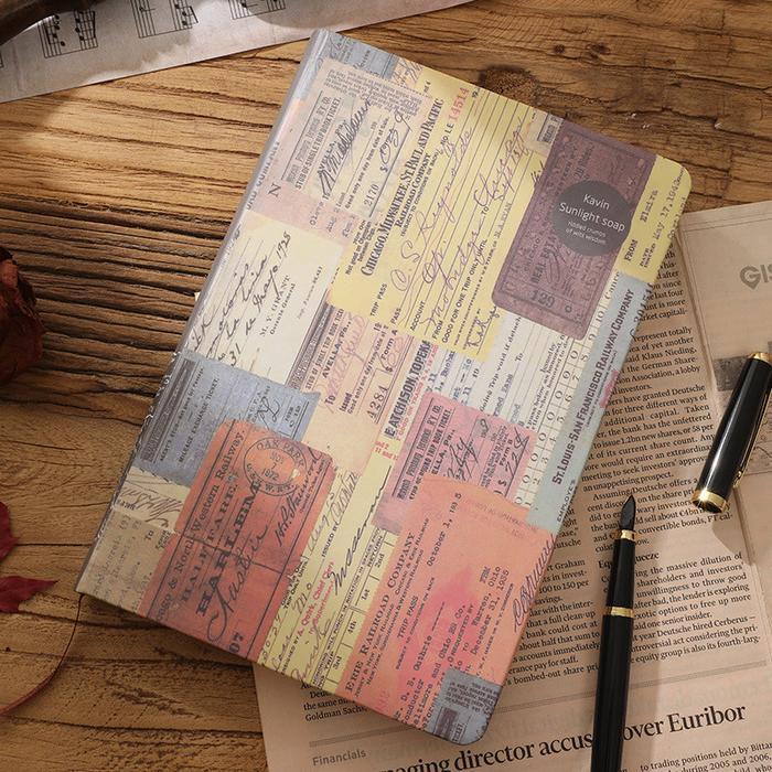 Notebook Aesthetic Retro Buku Diary Aesthetic Hardcover Buku Tulis Sekolah Buku Catatan Korea Notepa