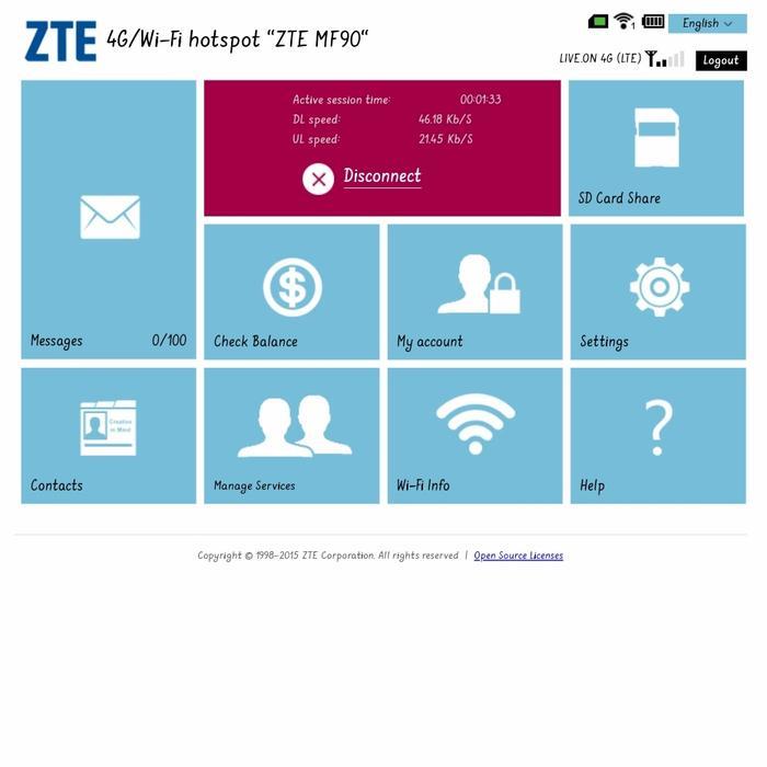 Promo Best Modem WIFI ZTE MF90 Beeline biru All GSM bypass, nonbatre dan tutup - batre n tutup