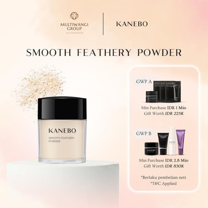 KANEBO Smooth Feathery Powder 18gr - Bedak Tabur Halus untuk Makeup Tahan Lama dan Kulit Lebih Cerah