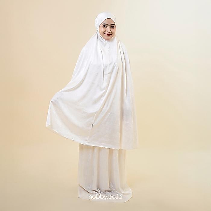 Ready Nobby Syami Mukena Polos Dewasa Bahan Marry Silk Jacquard