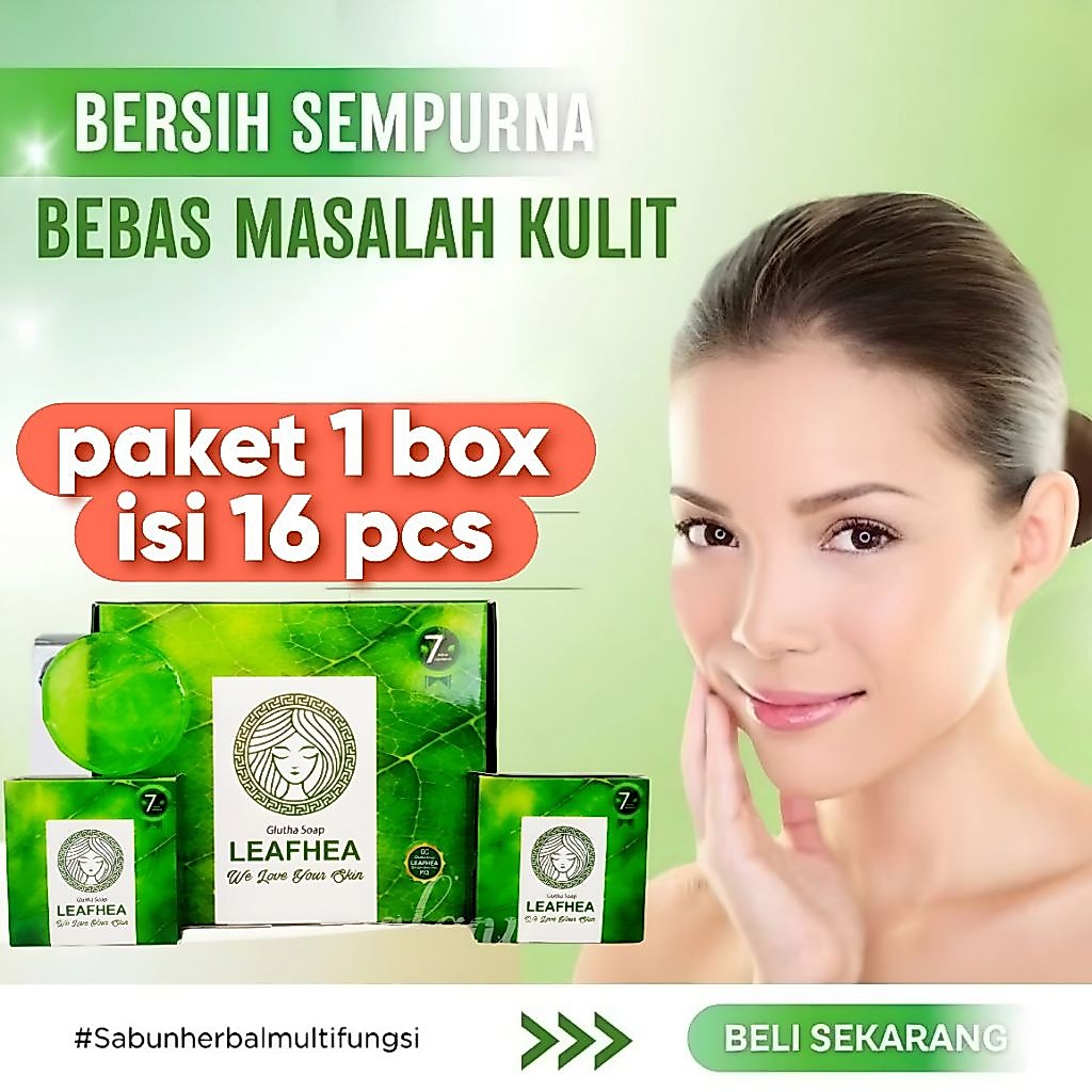 leafhea paket 1 box isi 16 pcs sabun muka | sabun pembersih wajah original bpom sabun viral sabun ma