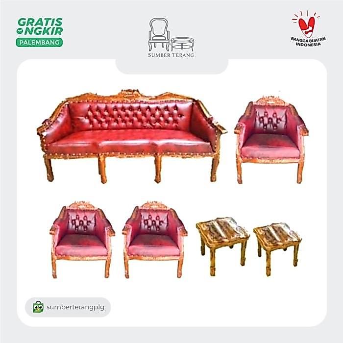 Kursi Tamu Jati Jepara Lois / Kursi Kayu Jati / Set Kursi Tamu