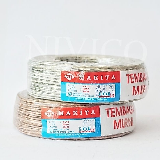 Kabel Head 2 x 10 100 m MAKITA Audio SNI Tembaga Murni - Kualitas Terjamin