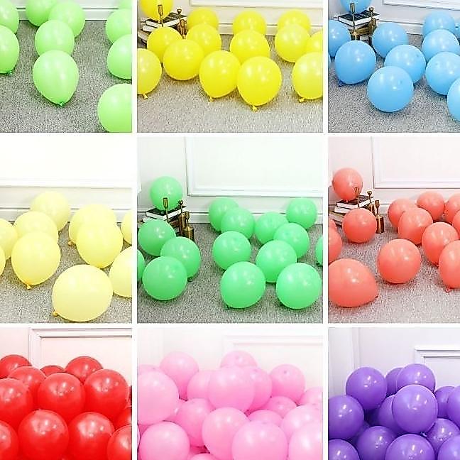 Balon Doff 12 In Isi 100/Merk Decotex/Shuainan/Yuhang/Balon Merah Putih