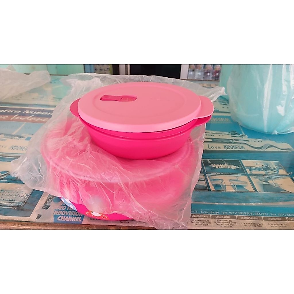 Tupperware Fancy Crystalwave lunch set pink