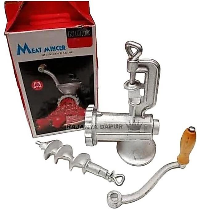 MEAT MINCER NO 10 GILINGAN DAGING BESI MANUAL  Gilingan Daging/Kacang/Bumbu/Gerhuk Manual no 10