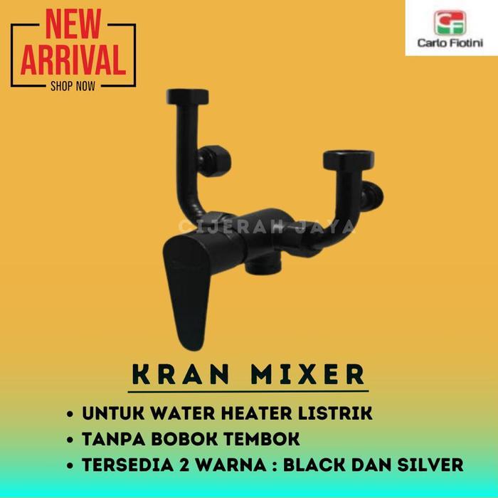 KRAN MINI MIXER PANAS DINGIN WATER HEATER LISTRIK TANPA BOBOK INSTAN - CARLO BLACK