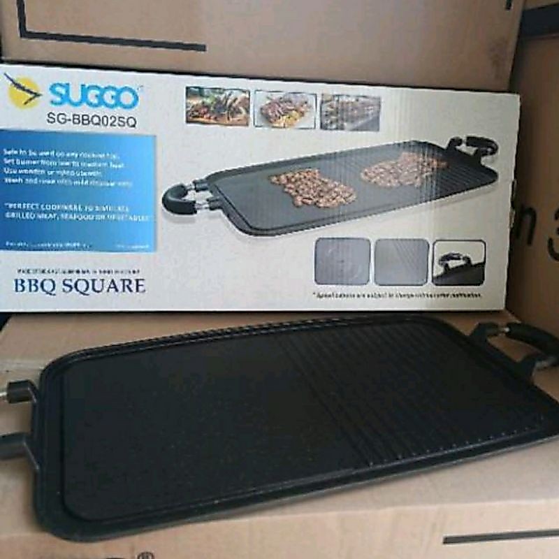 Multi grill pan alat panggang daging BBQ tanpa lengket bahan teflon nupon multifungsi