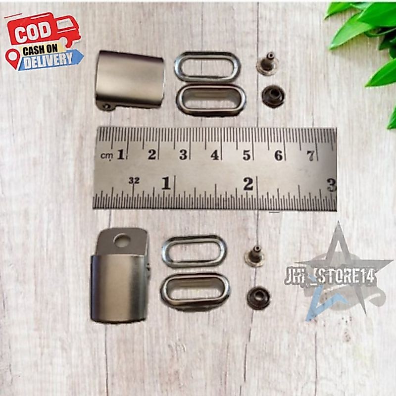 Set Gesper Topi Stainless Ring Cakop Buaya