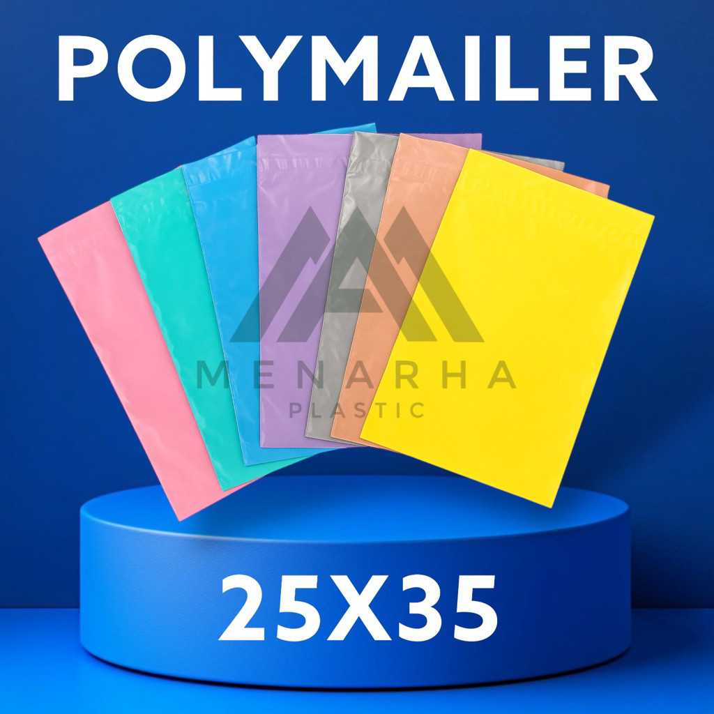 Polymailer Warna 25x35 Isi ±100pcs /Plastik Packing Murah/Amplop Lem Seal