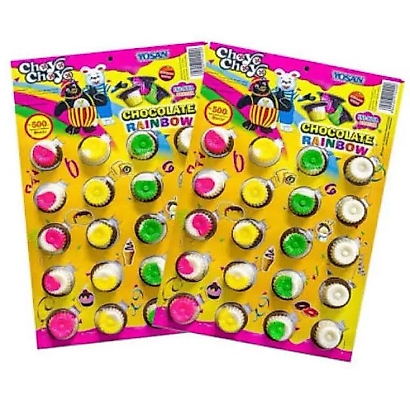 YOSAN CHOYO CHOYO RAINBOW COKLAT isi 20 pcs / JAJANAN JADUL / JADOEL