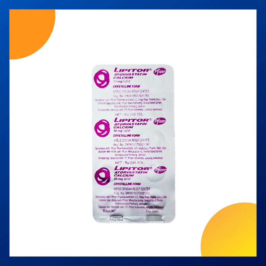 LIPITOR 10 MG 1 BLISTER @ 10 TABLET SALUT SELAPUT
