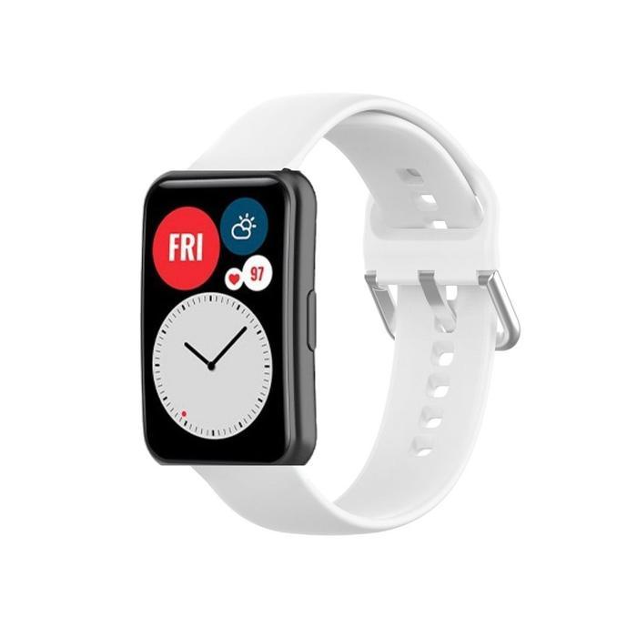 NEW= Plain Strap For Huawei Watch Fit 1 - Putih, HW-FIT-1