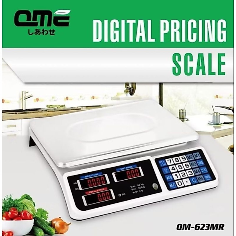 TIMBANGAN BUAH OME DIGITAL 40KG DOUBLE DISPLAY