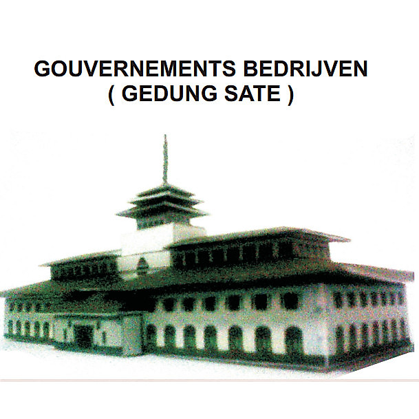 Gedung Sate Bandung Jawa Barat Diorama papercraft kerajinan kertas miniatur sejarah warisan dunia di